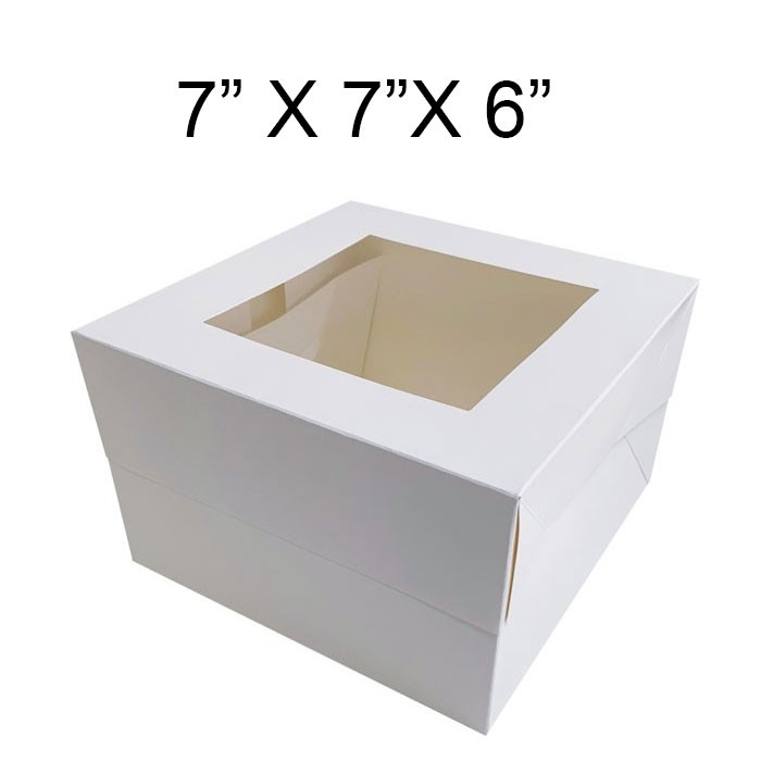 20 units Window Cake Boxes - 7" x 7" x 6" 