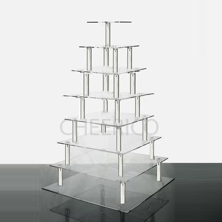 8 Tier Acrylic Square Cupcake Stand Tower Display