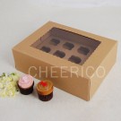 12 Kraft Brown Window MIni Cupcake Box ($2.60/pc x 25 units)