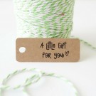 30 x A little Gift For you Love Kraft Tags 