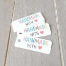 30 x Handmade with love Colourful Gift Tags