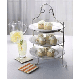 3 Tier Stainless Steel Serving Plate Stand Frame